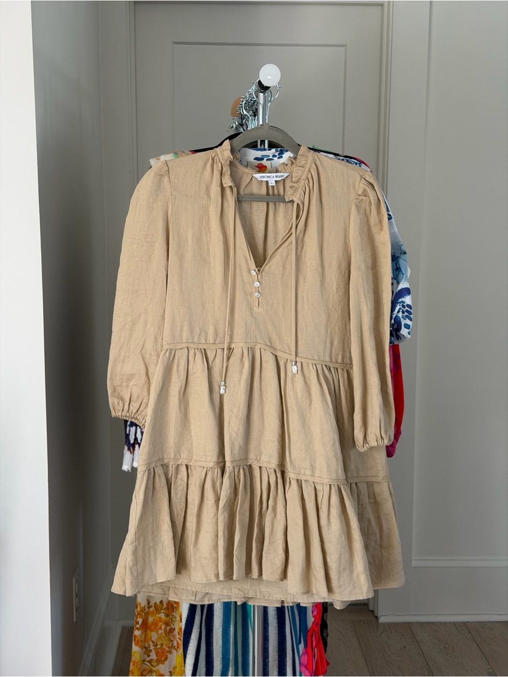 Veronica beard hawken linen mini dress